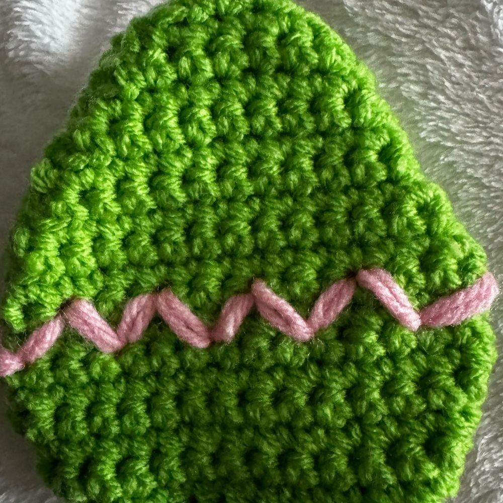 Green Hand Crafted Easter Eggs